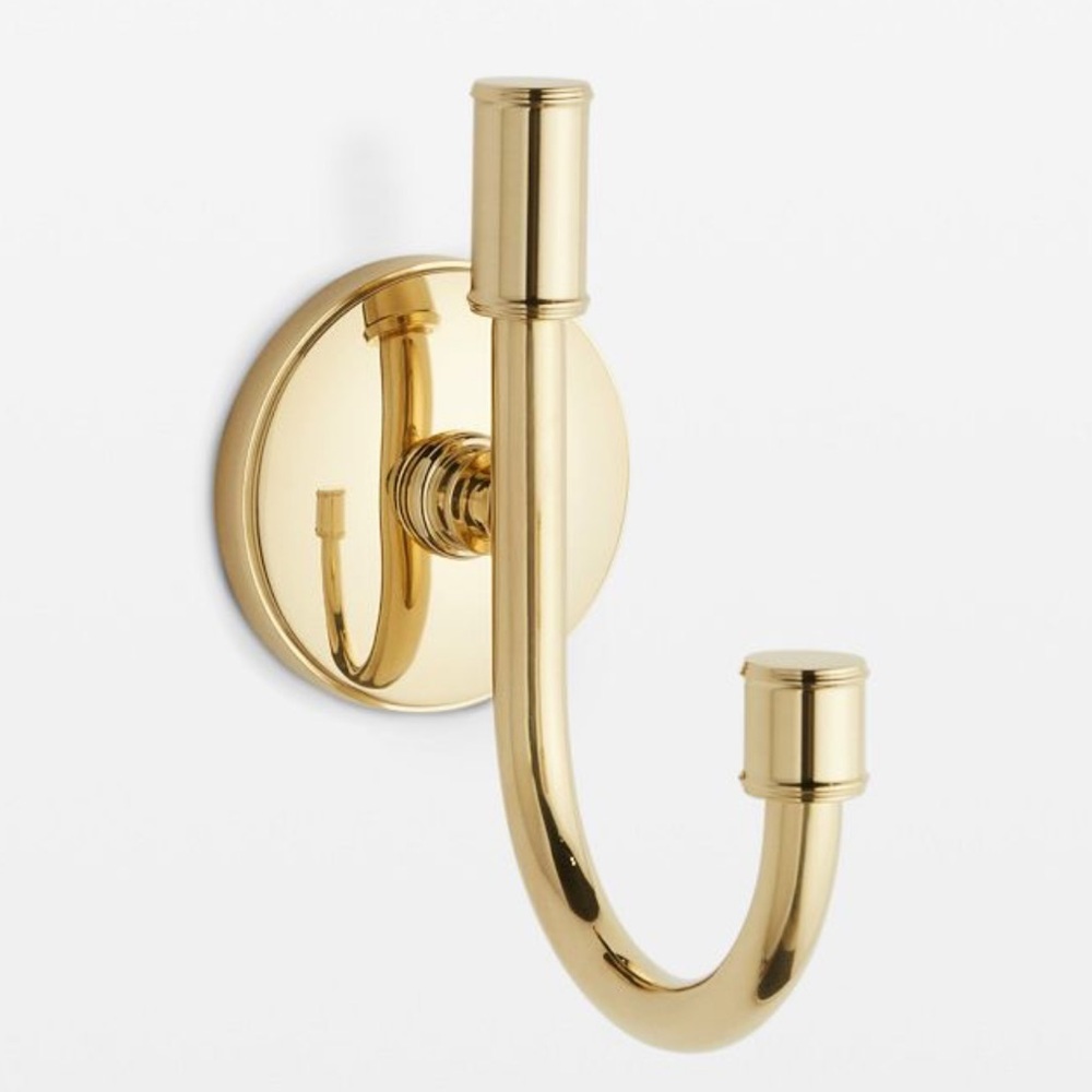 Rejuvenation Ladd Single Hook 4-1/2” Unlacquered Brass #3